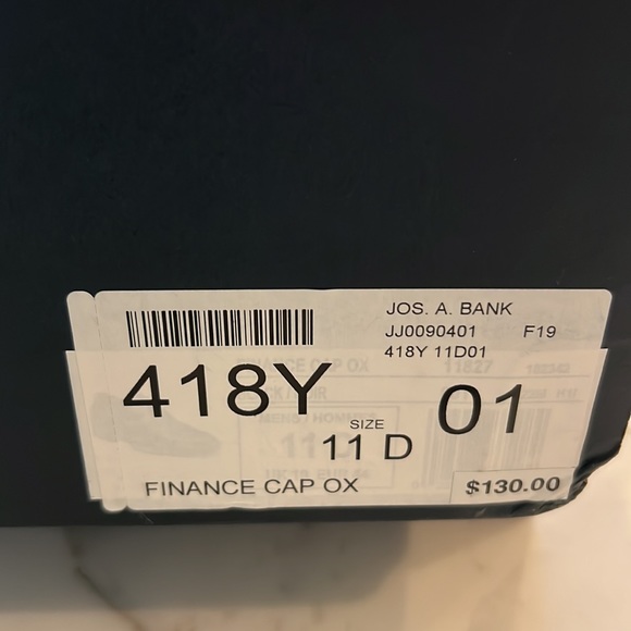 Effectively New Florsheim Finance Cap Toe Oxfords black shoe 11D - Picture 7 of 7